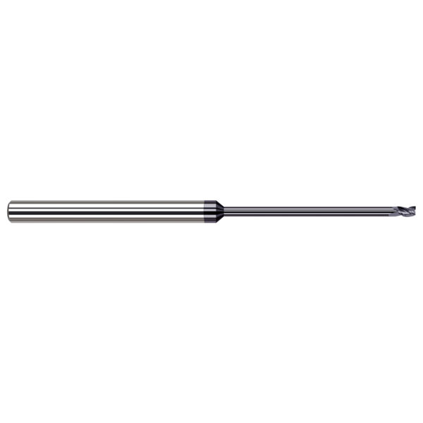 Harvey Tool Miniature End Mill - 4 Flute - Square, 0.2500" (1/4), Overall Length: 8" 960516-C3